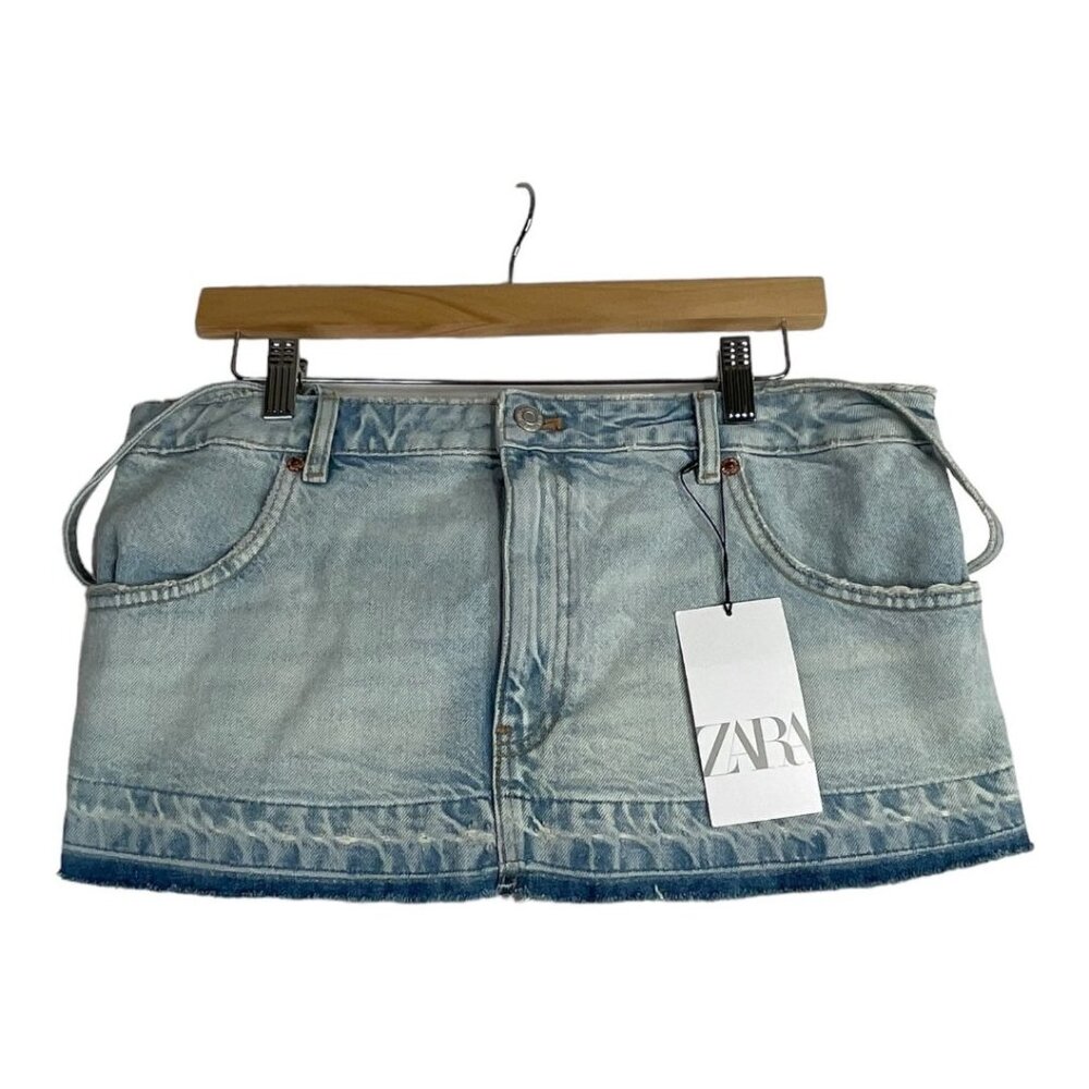 New Zara Crop Denim Top size Medium‎ Blue